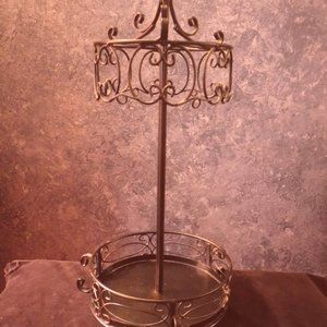 Bronze necklace and earing display stand